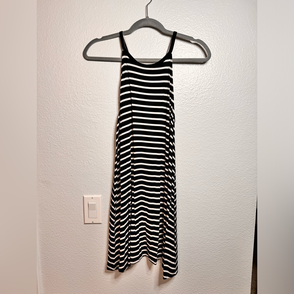 Black & white striped dress